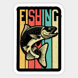 Retro Vintage Fishing - Fisherman Gift Sticker